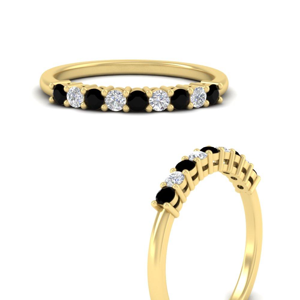 stackable-elegance-round-black-diamond-0.25-carat-diamond-band-in-yellow-gold-FD8008GBLACKANGLE3-0.25CT-NL-YG