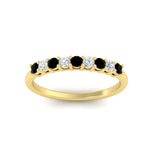 Load image into Gallery viewer, stackable-elegance-round-black-diamond-0.25-carat-diamond-band-in-yellow-gold-FD8008GBLACKANGLE5-0.25CT-NL-YG
