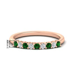 Load image into Gallery viewer, stackable-elegance-round-emerald-0.25-carat-diamond-band-in-rose-gold-FD8008GEMGR-0.25CT-NL-RG-HW
