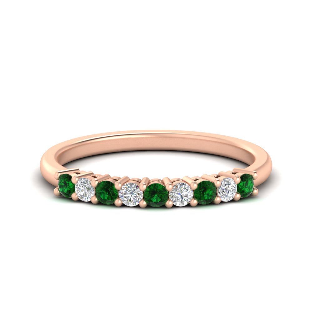 stackable-elegance-round-emerald-0.25-carat-diamond-band-in-rose-gold-FD8008GEMGR-0.25CT-NL-RG