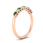 Load image into Gallery viewer, stackable-elegance-round-emerald-0.25-carat-diamond-band-in-rose-gold-FD8008GEMGRANGLE2-0.25CT-NL-RG
