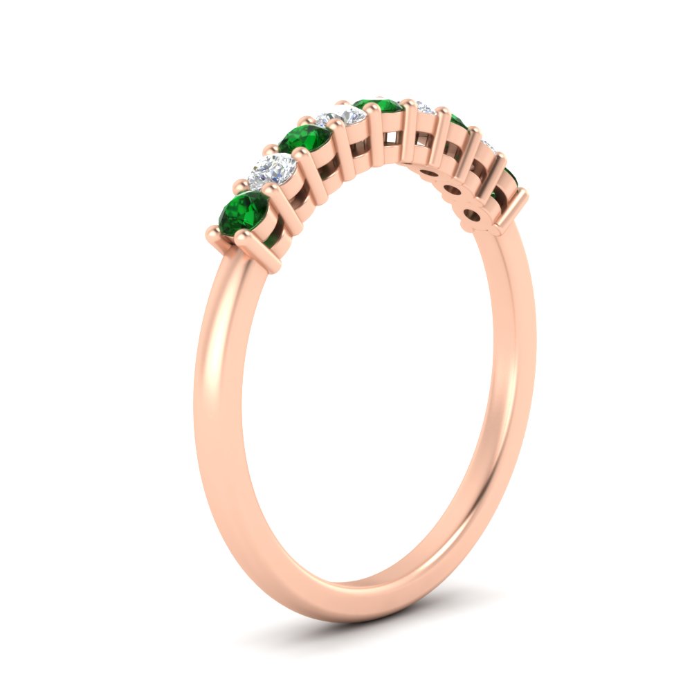 stackable-elegance-round-emerald-0.25-carat-diamond-band-in-rose-gold-FD8008GEMGRANGLE2-0.25CT-NL-RG
