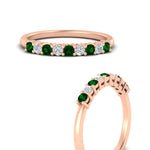 Load image into Gallery viewer, stackable-elegance-round-emerald-0.25-carat-diamond-band-in-rose-gold-FD8008GEMGRANGLE3-0.25CT-NL-RG
