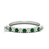 Load image into Gallery viewer, stackable-elegance-round-emerald-0.25-carat-diamond-band-in-white-gold-FD8008GEMGR-0.25CT-NL-WG-HW