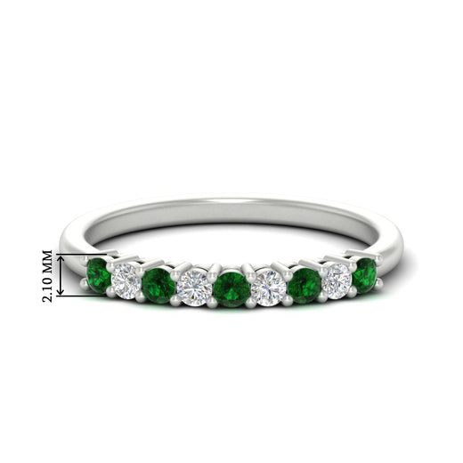 stackable-elegance-round-emerald-0.25-carat-diamond-band-in-white-gold-FD8008GEMGR-0.25CT-NL-WG-HW