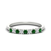 Load image into Gallery viewer, stackable-elegance-round-emerald-0.25-carat-diamond-band-in-white-gold-FD8008GEMGR-0.25CT-NL-WG