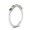 Load image into Gallery viewer, stackable-elegance-round-emerald-0.25-carat-diamond-band-in-white-gold-FD8008GEMGRANGLE2-0.25CT-NL-WG