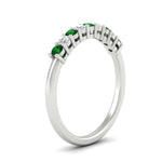Load image into Gallery viewer, stackable-elegance-round-emerald-0.25-carat-diamond-band-in-white-gold-FD8008GEMGRANGLE2-0.25CT-NL-WG
