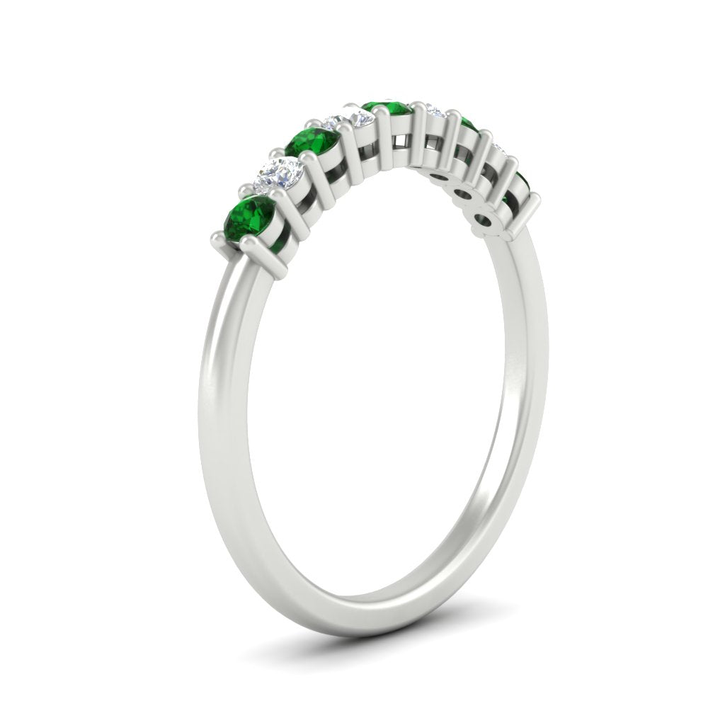 stackable-elegance-round-emerald-0.25-carat-diamond-band-in-white-gold-FD8008GEMGRANGLE2-0.25CT-NL-WG