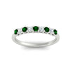 Load image into Gallery viewer, stackable-elegance-round-emerald-0.25-carat-diamond-band-in-white-gold-FD8008GEMGRANGLE5-0.25CT-NL-WG