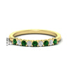Load image into Gallery viewer, stackable-elegance-round-emerald-0.25-carat-diamond-band-in-yellow-gold-FD8008GEMGR-0.25CT-NL-YG-HW