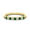 Load image into Gallery viewer, stackable-elegance-round-emerald-0.25-carat-diamond-band-in-yellow-gold-FD8008GEMGR-0.25CT-NL-YG