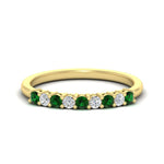 Load image into Gallery viewer, stackable-elegance-round-emerald-0.25-carat-diamond-band-in-yellow-gold-FD8008GEMGR-0.25CT-NL-YG
