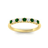 Load image into Gallery viewer, stackable-elegance-round-emerald-0.25-carat-diamond-band-in-yellow-gold-FD8008GEMGRANGLE5-0.25CT-NL-YG