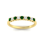 Load image into Gallery viewer, stackable-elegance-round-emerald-0.25-carat-diamond-band-in-yellow-gold-FD8008GEMGRANGLE5-0.25CT-NL-YG
