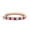 Load image into Gallery viewer, stackable-elegance-round-pink-sapphire-0.25-carat-diamond-band-in-rose-gold-FD8008GSADRPI-0.25CT-NL-RG-HW