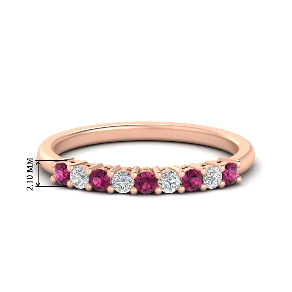 stackable-elegance-round-pink-sapphire-0.25-carat-diamond-band-in-rose-gold-FD8008GSADRPI-0.25CT-NL-RG-HW