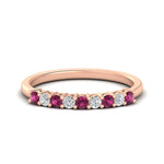 Load image into Gallery viewer, stackable-elegance-round-pink-sapphire-0.25-carat-diamond-band-in-rose-gold-FD8008GSADRPI-0.25CT-NL-RG
