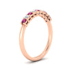 Load image into Gallery viewer, stackable-elegance-round-pink-sapphire-0.25-carat-diamond-band-in-rose-gold-FD8008GSADRPIANGLE2-0.25CT-NL-RG