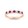 Load image into Gallery viewer, stackable-elegance-round-pink-sapphire-0.25-carat-diamond-band-in-rose-gold-FD8008GSADRPIANGLE5-0.25CT-NL-RG