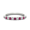 Load image into Gallery viewer, stackable-elegance-round-pink-sapphire-0.25-carat-diamond-band-in-white-gold-FD8008GSADRPI-0.25CT-NL-WG