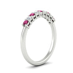 Load image into Gallery viewer, stackable-elegance-round-pink-sapphire-0.25-carat-diamond-band-in-white-gold-FD8008GSADRPIANGLE2-0.25CT-NL-WG
