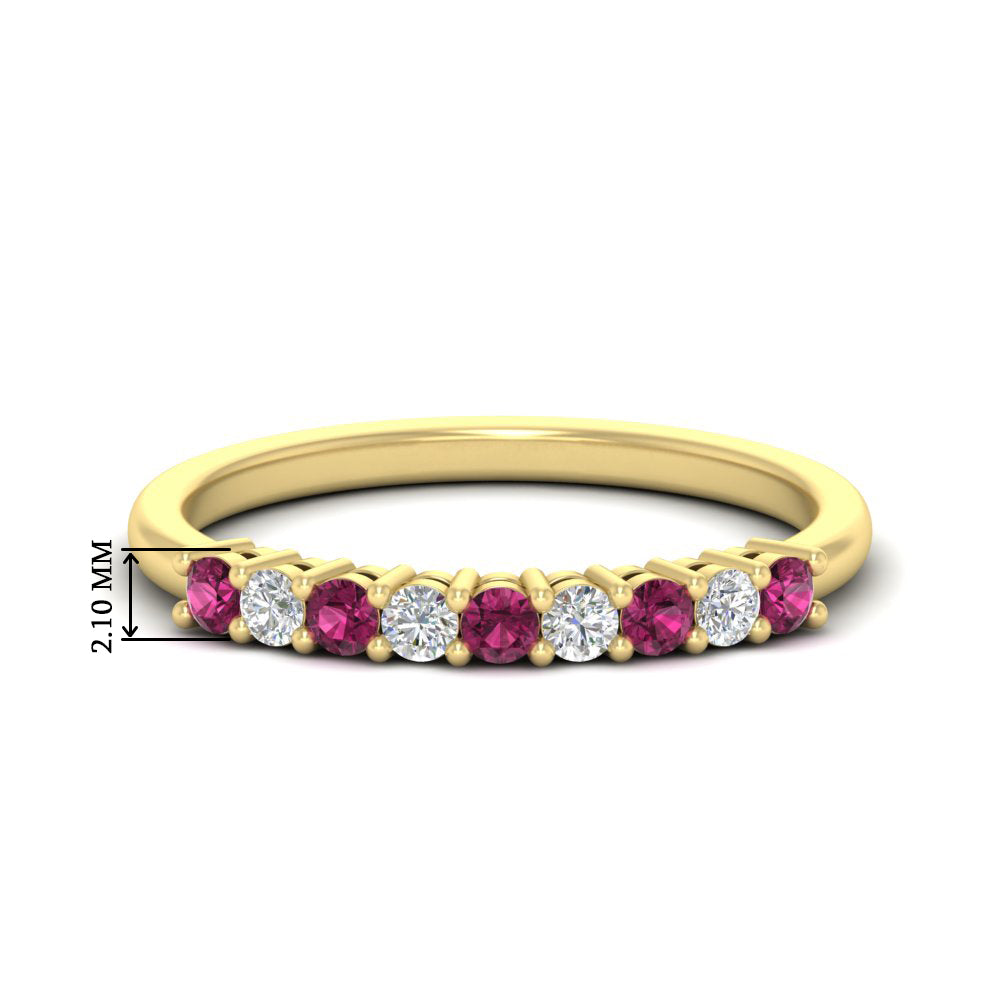 stackable-elegance-round-pink-sapphire-0.25-carat-diamond-band-in-yellow-gold-FD8008GSADRPI-0.25CT-NL-YG-HW