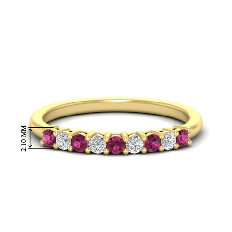 stackable-elegance-round-pink-sapphire-0.25-carat-diamond-band-in-yellow-gold-FD8008GSADRPI-0.25CT-NL-YG-HW