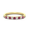 Load image into Gallery viewer, stackable-elegance-round-pink-sapphire-0.25-carat-diamond-band-in-yellow-gold-FD8008GSADRPI-0.25CT-NL-YG