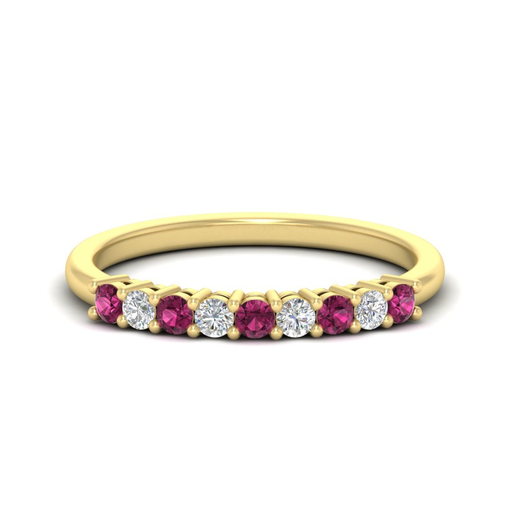 stackable-elegance-round-pink-sapphire-0.25-carat-diamond-band-in-yellow-gold-FD8008GSADRPI-0.25CT-NL-YG