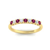 Load image into Gallery viewer, stackable-elegance-round-pink-sapphire-0.25-carat-diamond-band-in-yellow-gold-FD8008GSADRPIANGLE5-0.25CT-NL-YG
