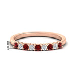 Load image into Gallery viewer, stackable-elegance-round-ruby-0.25-carat-diamond-band-in-rose-gold-FD8008GRUDR-0.25CT-NL-RG-HW
