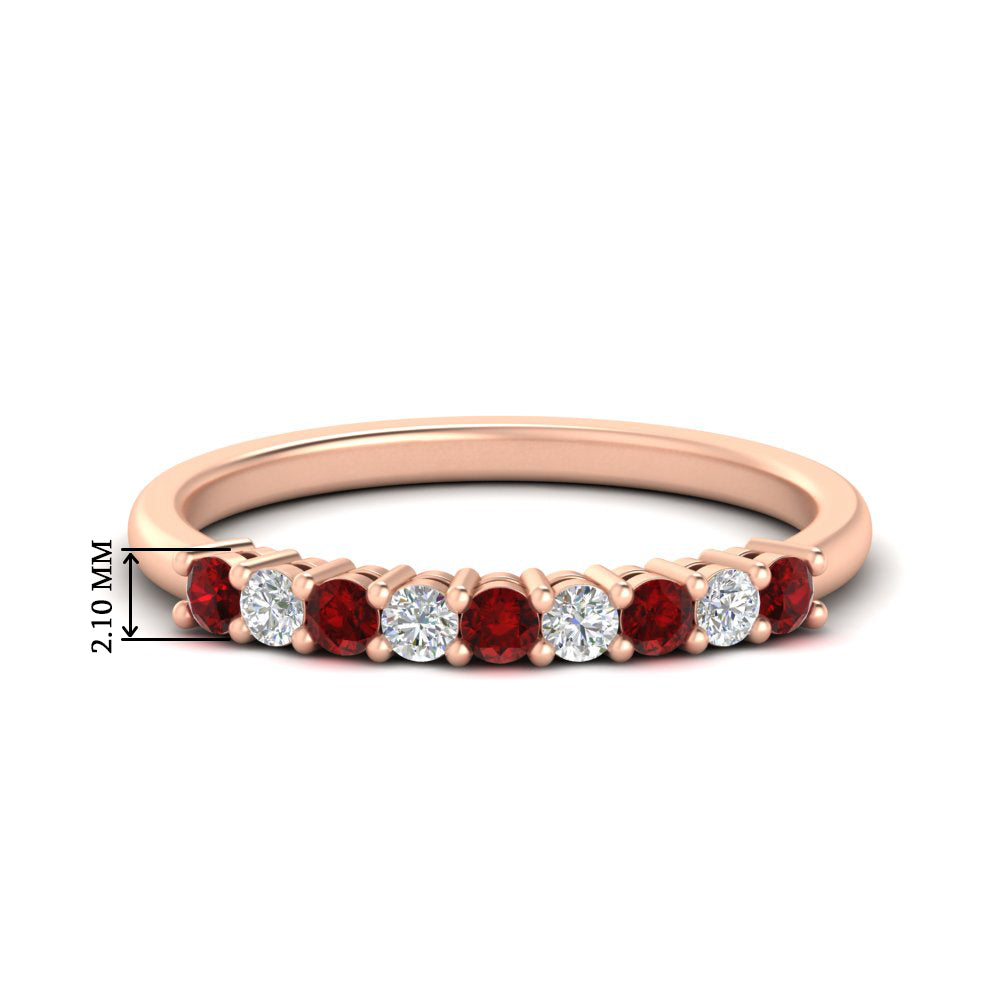 stackable-elegance-round-ruby-0.25-carat-diamond-band-in-rose-gold-FD8008GRUDR-0.25CT-NL-RG-HW