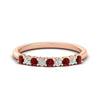Load image into Gallery viewer, stackable-elegance-round-ruby-0.25-carat-diamond-band-in-rose-gold-FD8008GRUDR-0.25CT-NL-RG
