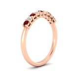 Load image into Gallery viewer, stackable-elegance-round-ruby-0.25-carat-diamond-band-in-rose-gold-FD8008GRUDRANGLE2-0.25CT-NL-RG
