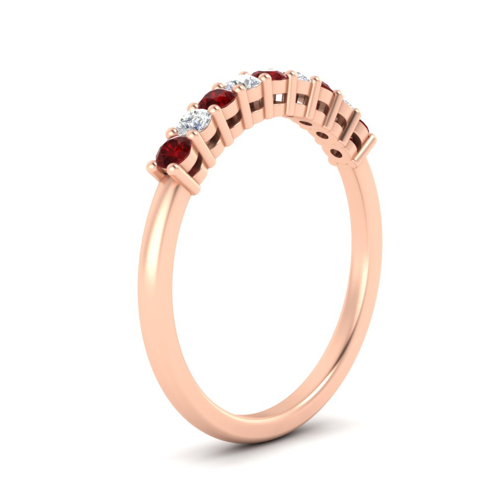 stackable-elegance-round-ruby-0.25-carat-diamond-band-in-rose-gold-FD8008GRUDRANGLE2-0.25CT-NL-RG
