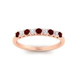 Load image into Gallery viewer, stackable-elegance-round-ruby-0.25-carat-diamond-band-in-rose-gold-FD8008GRUDRANGLE5-0.25CT-NL-RG

