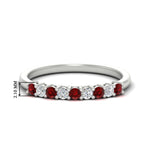 Load image into Gallery viewer, stackable-elegance-round-ruby-0.25-carat-diamond-band-in-white-gold-FD8008GRUDR-0.25CT-NL-WG-HW
