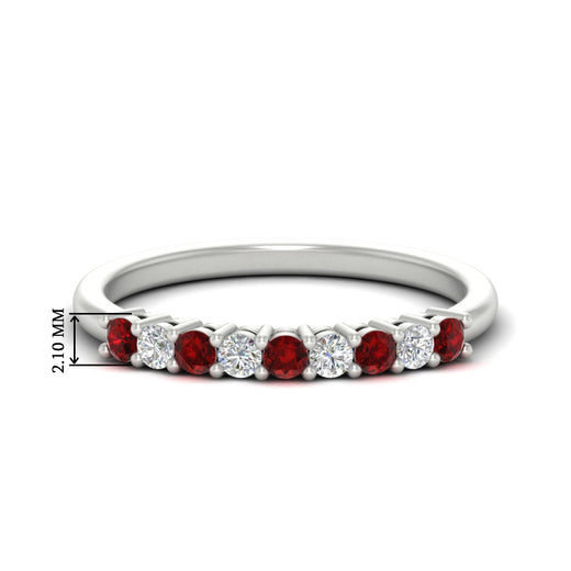 stackable-elegance-round-ruby-0.25-carat-diamond-band-in-white-gold-FD8008GRUDR-0.25CT-NL-WG-HW