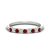Load image into Gallery viewer, stackable-elegance-round-ruby-0.25-carat-diamond-band-in-white-gold-FD8008GRUDR-0.25CT-NL-WG