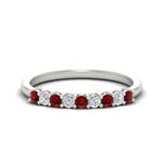 Load image into Gallery viewer, stackable-elegance-round-ruby-0.25-carat-diamond-band-in-white-gold-FD8008GRUDR-0.25CT-NL-WG
