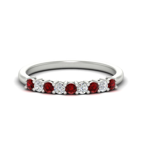 stackable-elegance-round-ruby-0.25-carat-diamond-band-in-white-gold-FD8008GRUDR-0.25CT-NL-WG