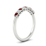 Load image into Gallery viewer, stackable-elegance-round-ruby-0.25-carat-diamond-band-in-white-gold-FD8008GRUDRANGLE2-0.25CT-NL-WG
