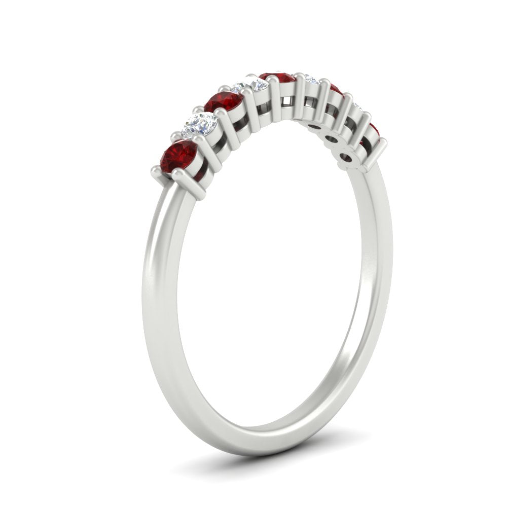 stackable-elegance-round-ruby-0.25-carat-diamond-band-in-white-gold-FD8008GRUDRANGLE2-0.25CT-NL-WG