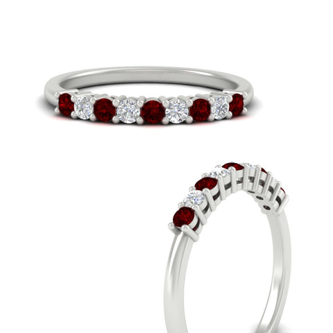 stackable-elegance-round-ruby-0.25-carat-diamond-band-in-white-gold-FD8008GRUDRANGLE3-0.25CT-NL-WG