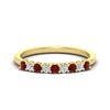 Load image into Gallery viewer, stackable-elegance-round-ruby-0.25-carat-diamond-band-in-yellow-gold-FD8008GRUDR-0.25CT-NL-YG