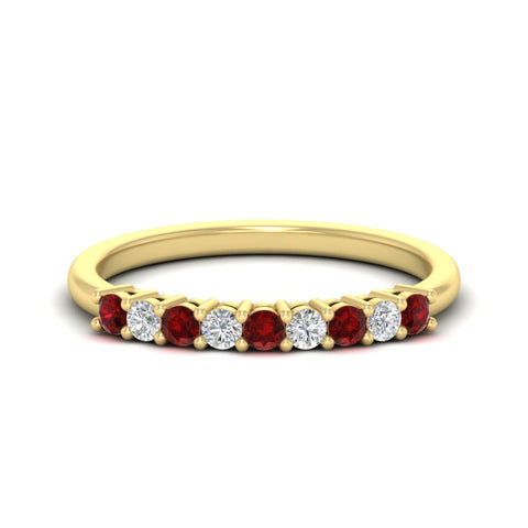 stackable-elegance-round-ruby-0.25-carat-diamond-band-in-yellow-gold-FD8008GRUDR-0.25CT-NL-YG