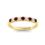 Load image into Gallery viewer, stackable-elegance-round-ruby-0.25-carat-diamond-band-in-yellow-gold-FD8008GRUDRANGLE5-0.25CT-NL-YG
