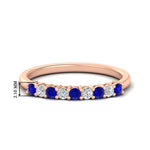 Load image into Gallery viewer, stackable-elegance-round-sapphire-0.25-carat-diamond-band-in-rose-gold-FD8008GSABL-0.25CT-NL-RG-HW
