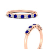 Load image into Gallery viewer, stackable-elegance-round-sapphire-0.25-carat-diamond-band-in-rose-gold-FD8008GSABLANGLE3-0.25CT-NL-RG